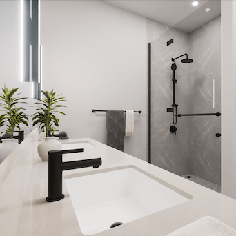 BATHROOM Feel pampered and refreshed in your spa-like ensuite.